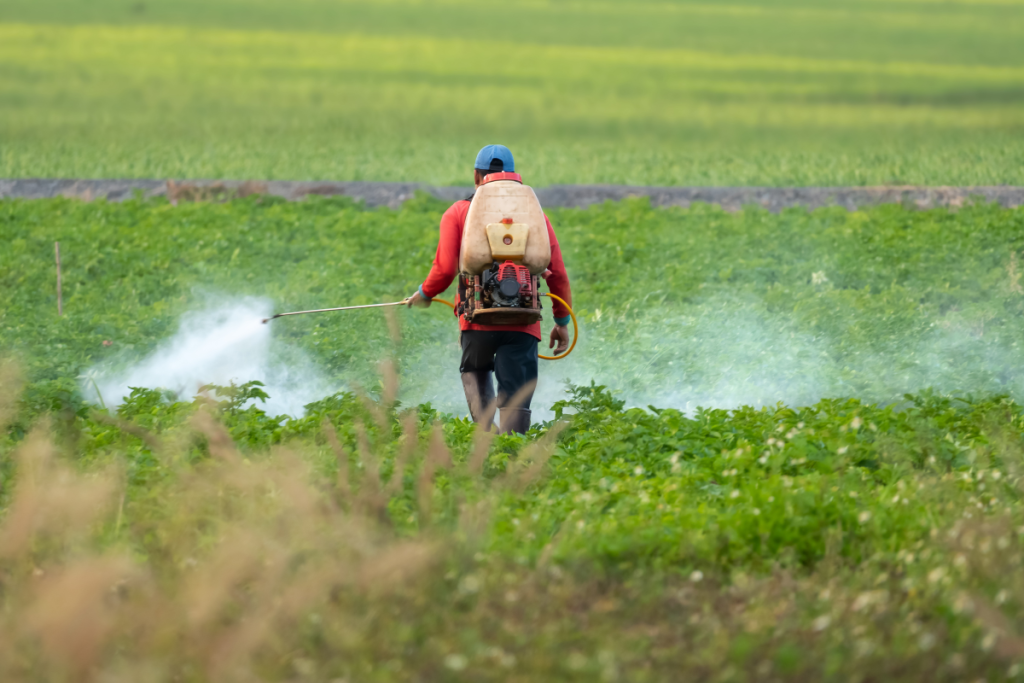 Pesticides, herbicides, and insecticides can be dangerous to humans.